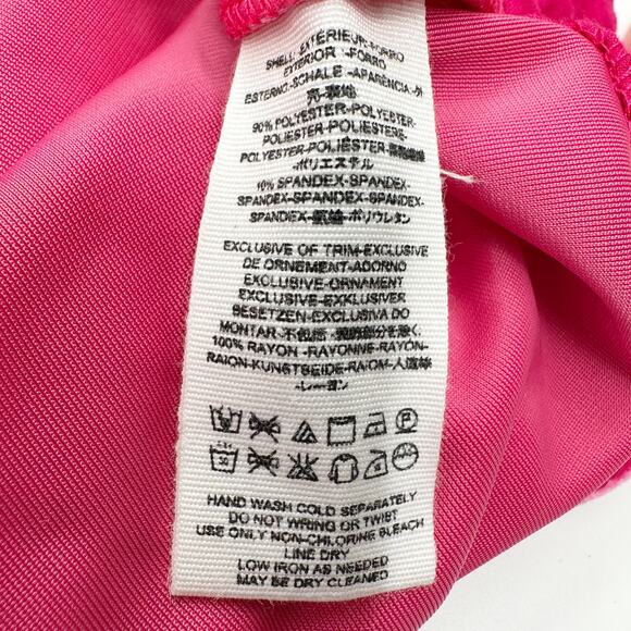 Free‎ People Misha Velvet Mini Long Sleeve Tie Back Dress in Red Pink Size S - Picture 10 of 11